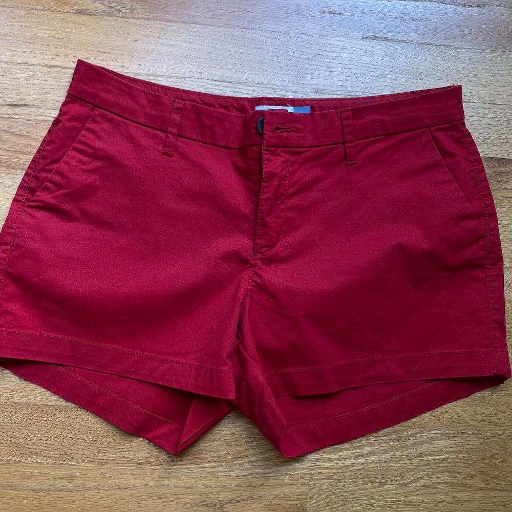 Red Mid-Rise Old Navy Shorts